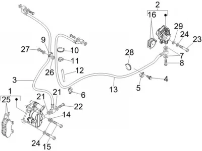 Brake caliper - brake hose