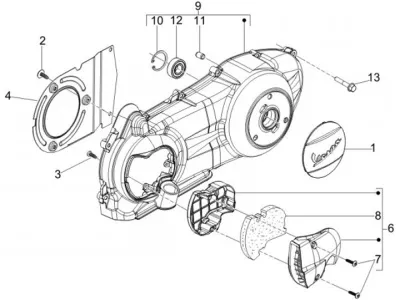 Engine casing cover