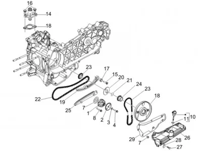 Oil pump - timing chain