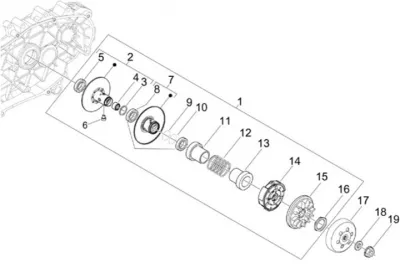 Rear pulley - clutch