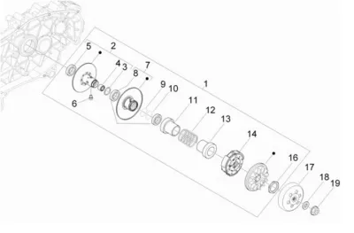 Rear pulley - clutch