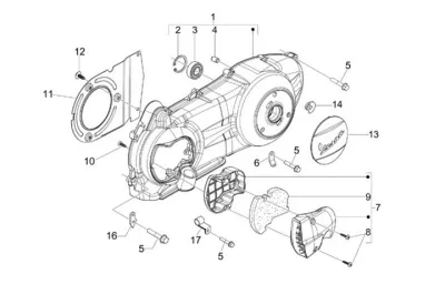 Engine casing cover