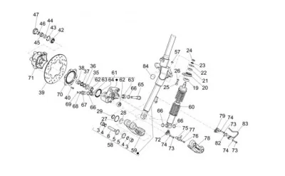 Fork front wheel