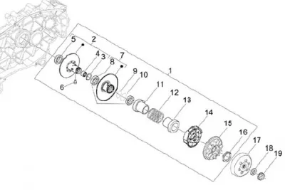Rear pulley - clutch