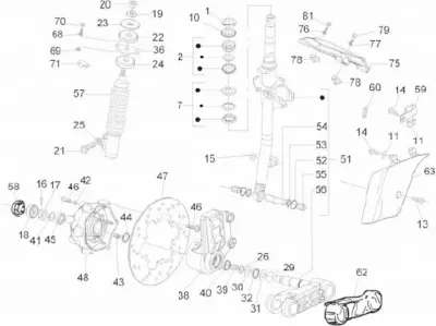 Fork front wheel