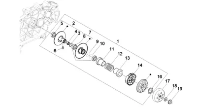 Rear pulley - clutch