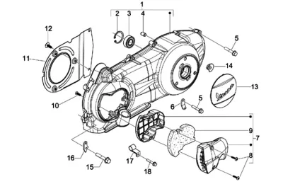 Engine casing cover