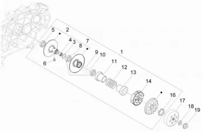 Rear pulley - clutch
