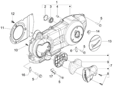 Engine casing cover