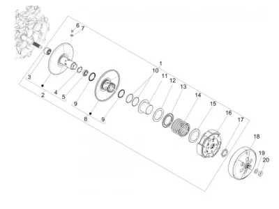Rear pulley - clutch