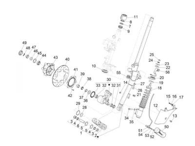 Fork front wheel