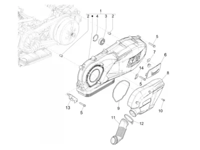Engine casing cover