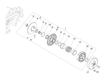Rear pulley - clutch