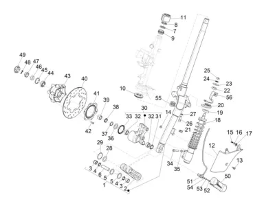 Fork front wheel