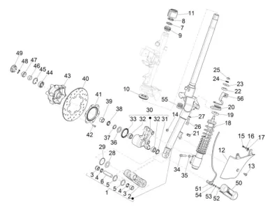 Fork front wheel