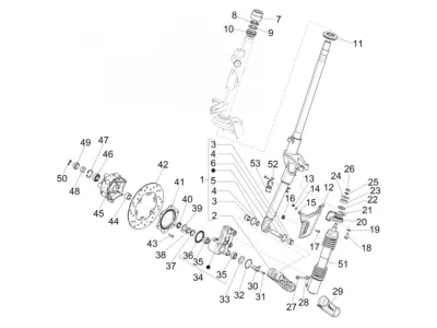 Fork front wheel