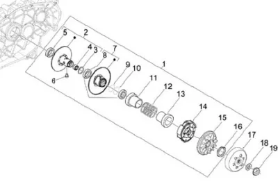 Rear pulley - clutch