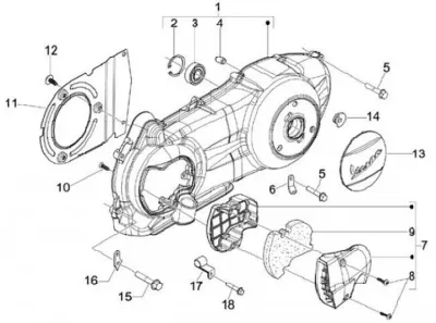 Engine casing cover