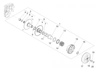 Rear pulley - clutch