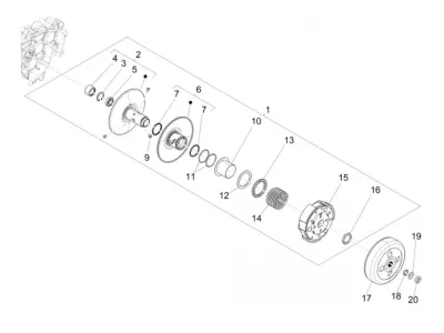 Rear pulley - clutch
