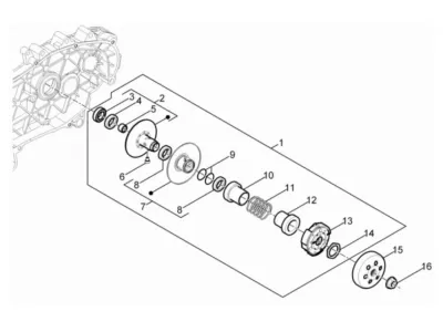 Rear pulley - clutch