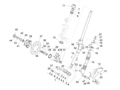 Fork front wheel