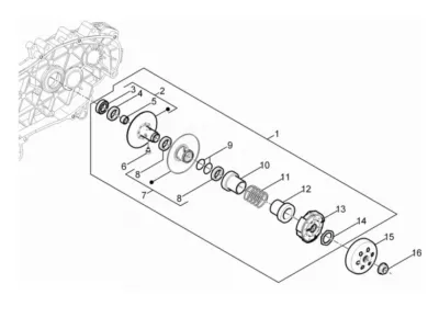 Rear pulley - clutch