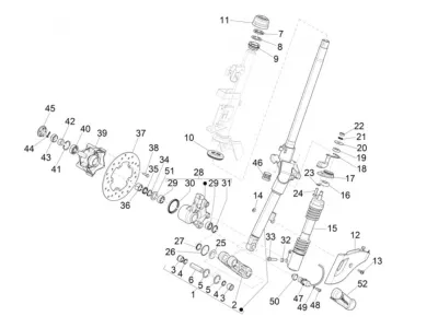 Fork front wheel