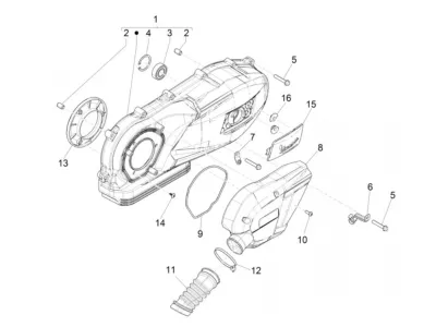 Tapa carcasa de motor