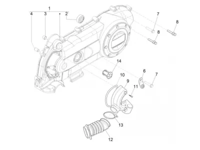Coperchio carter motore