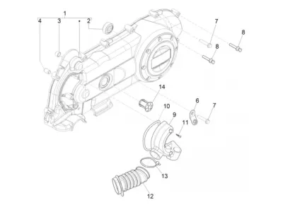 Tapa carcasa de motor