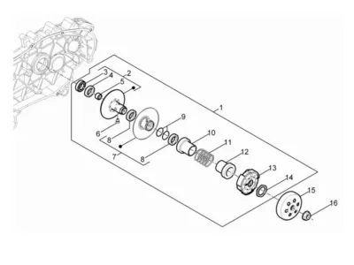 Rear pulley - clutch