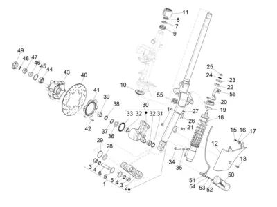 Fork front wheel