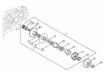 Rear pulley - clutch