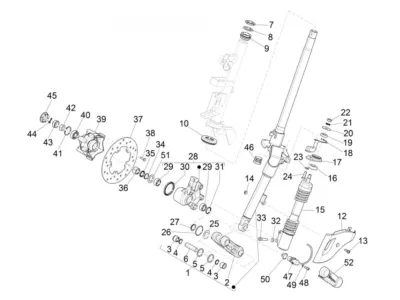 Fork front wheel