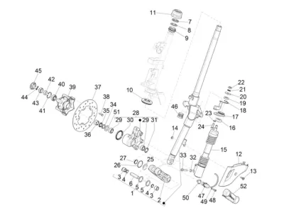 Fork front wheel