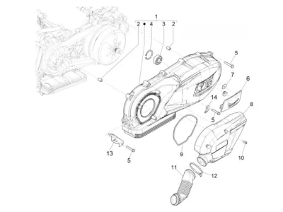 Engine casing cover
