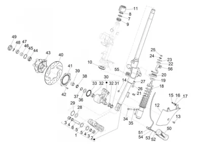 Fork front wheel