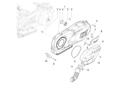 Engine casing cover