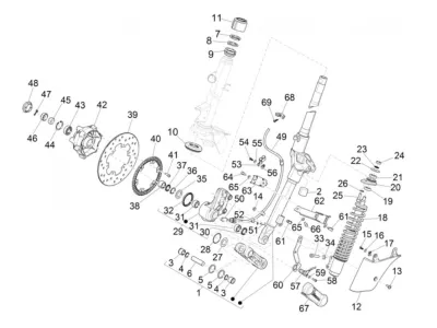Fork front wheel