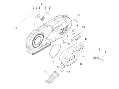 Engine casing cover