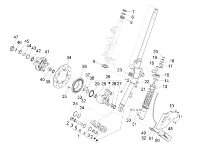 Fourche roue avant