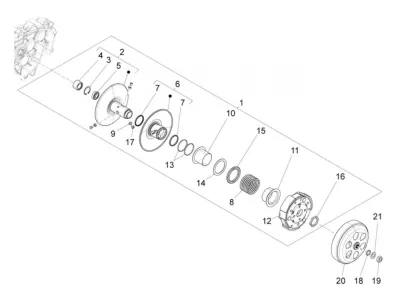 Rear pulley - clutch
