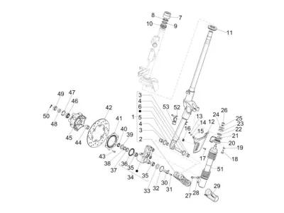 Fork front wheel