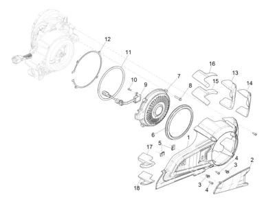 Engine casing cover