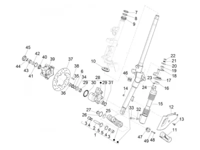 Fork front wheel