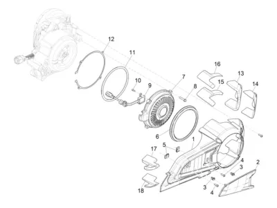 Engine casing cover