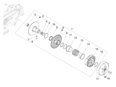 Rear pulley - clutch