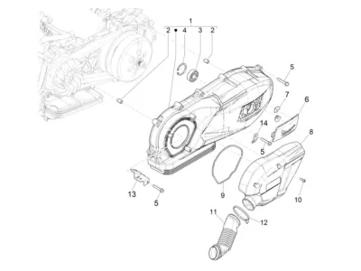 Engine casing cover