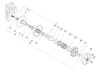 Rear pulley - clutch